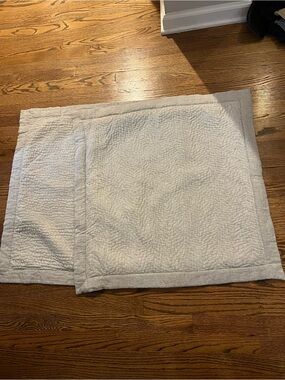 Serena & Lily Almonte Quilt Euro Sham in Smoke/White - Set of 2
